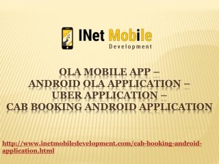 Uber Application - Cab Booking Android Application