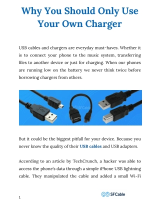 Why You Should Only Use Your Own Charger