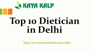 Top 10 Dietician in Delhi-Dr Anjana Kalia