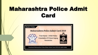 Maharashtra Police Admit Card 2019 MAHA Police Bharti Exam Pattern