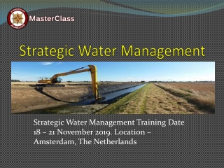 Strategic Water Management In House Training