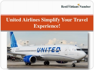 United airlines helps you to simplify your travel experience!