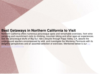 best California getaways