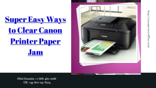 Fix Canon Printer Paper Jam Error | Call Canon Printer Helpline 1-888-480-0288