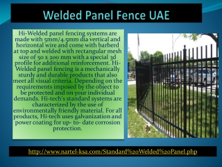 Welded Panel Fence UAE