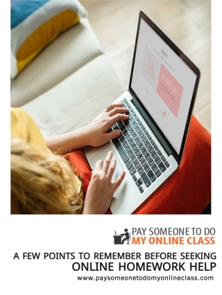 A few points to remember before seeking Online Homework Help