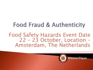 FOOD FRAUD TRAINING