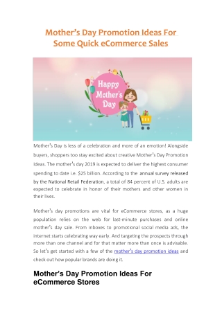 Mother's Day Promotion Ideas To Increase Conversion Rate