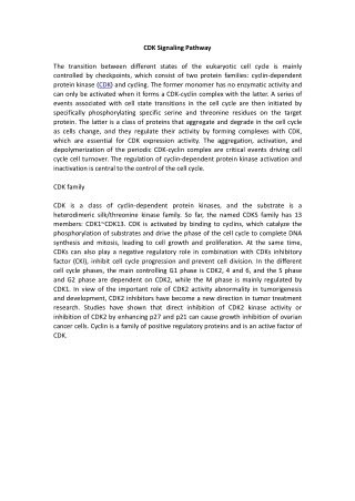 CDK Signaling Pathway
