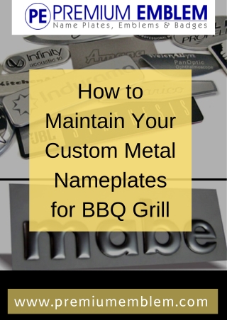 Custom Metal Nameplates Maintaining Tips | Premium Emblem