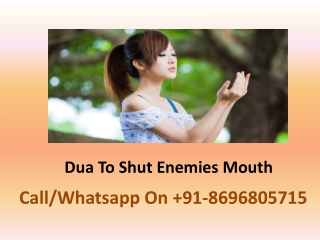 Dua To Shut Enemies Mouth