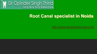 Root Canal Specialist in Noida