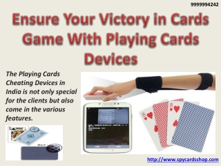 Ensure Your Victory in Cards Game With Playing Cards Devices