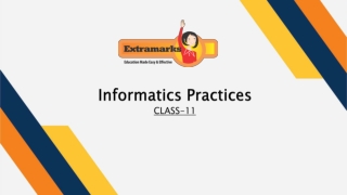 CBSE Class 11 Informatics Practices Study Materials on Extramarks