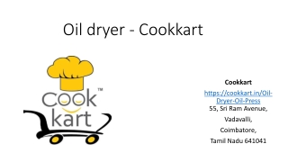 oil dryer cookkart