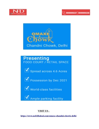 GIVE WINGS TO YOUR BUSINESS WITH OMAXE CHANDNI CHOWK