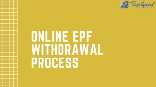 Online EPF Withdrawal Process