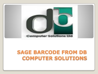 SAGE BARCODE FROM DB COMPUTER SOLUTIONS