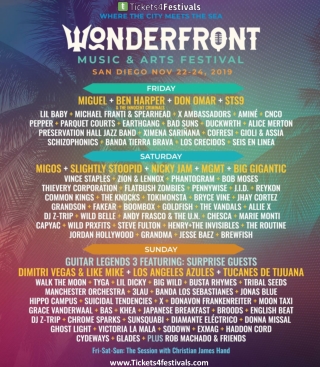 Wonderfront Festival Announces Daily lineup add Artists