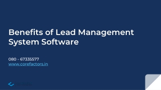 What are the benefits of lead management system software?
