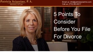 5 Points To Consider Before You File For Divorce