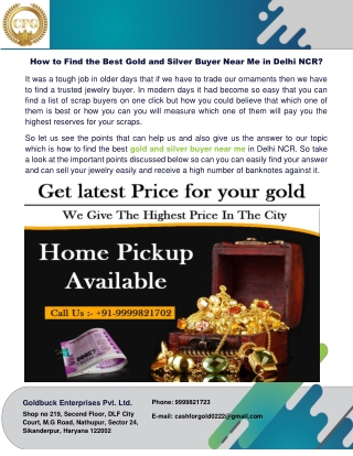Gold and silver buyer
