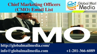 Chief Marketing Officers (CMO) Email List