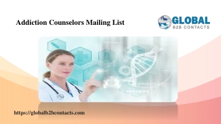 Addiction Counselors Mailing List