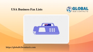 USA Business Fax Lists