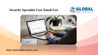 Security Specialist User Email List