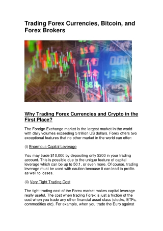 Trading Online Forex, Bitcoin and Forex Brokers