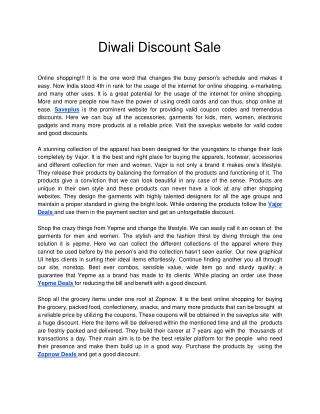 Diwali Discount Sale