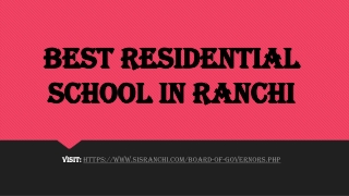 Best residential school in Ranchi