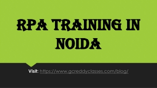 RPA TRAINING IN NOIDA