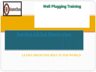 WELL PLUGGING TRAINING