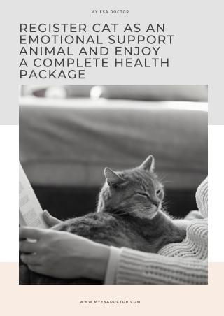 Register Cat as an Emotional Support Animal And Enjoy A Complete Health Package