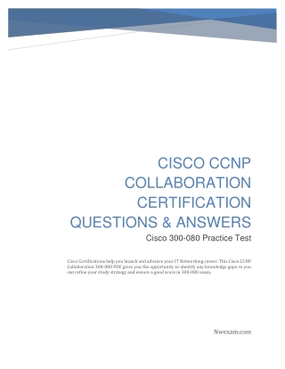 Cisco CCNP Collaboration Certification Questions & Answers