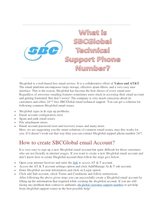sbcglobal technical support phone number