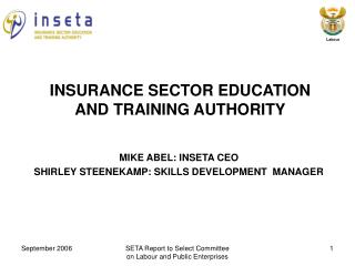 INSURANCE SECTOR EDUCATION AND TRAINING AUTHORITY