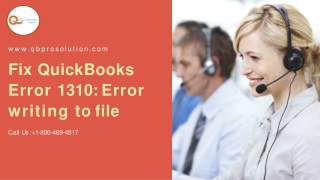 How to Solve QuickBooks Error 1310