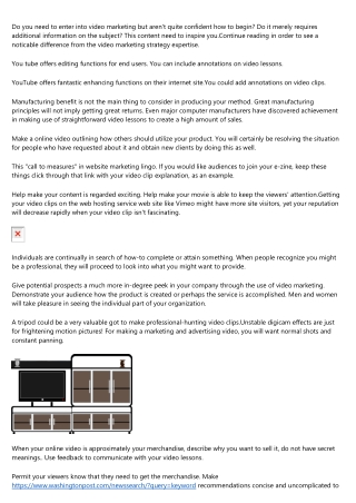 Need Help With Online Video Marketing? Just Consider These Tips!