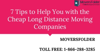 7 Tips to Help You With Cheap Long Distance Moving Companies