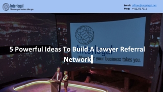 5 Powerful Ideas To Build A Lawyer Referral Network