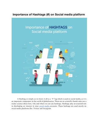 Importance of Hashtags (#) on Social media platform