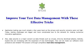 Improve your Test Data Management with These Effective Tricks