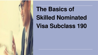 Skilled Nominated Visa Subclass 190 | ISA Migrations