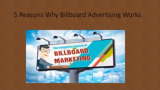 5 Reasons Why Billboard Advertising Works