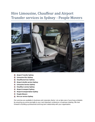 Limousine Hire Sydney