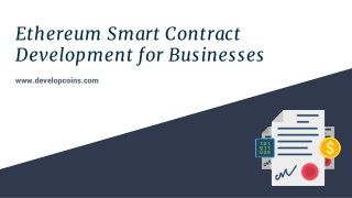 Ethereum Smart Contract Development for Businesses