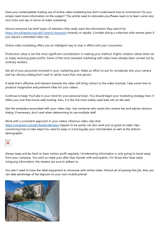 Need Assistance With Video Marketing? Just Consider These Suggestions!